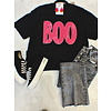 PINK SEQUINS BOO TSHIRT