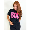 PINK SEQUINS BOO TSHIRT