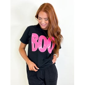  PINK SEQUINS BOO TSHIRT