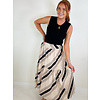 STRIPE TIER MAXI SKIRT