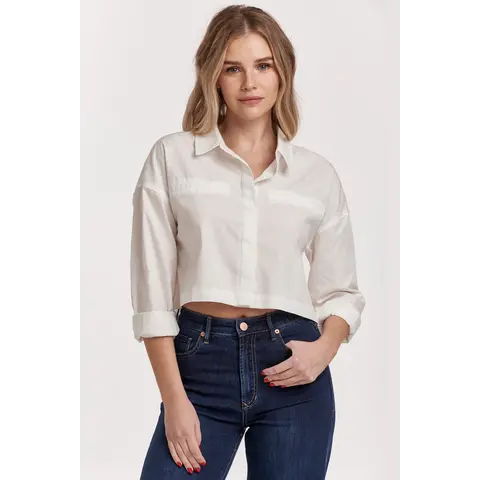 WHITE CROPPED ARIANNA TOP