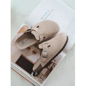  Riva Velour Clog- TAUPE