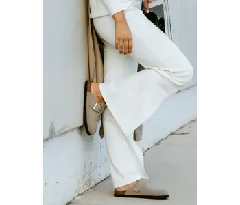 IZAR VELOUR CLOG- SAND