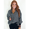 Annette Blouse- Black/Cream