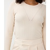 CREAM FITTED RIBBED TOP