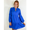 ROYAL PLACKET TRIM DRESS
