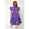 AUBREY PURPLE/GOLD STAR DRESS