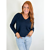 NAVY XHOSA LONG SLV CREW