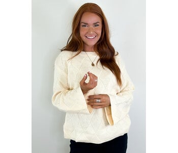 IVORY BOAT NECK SWEATER