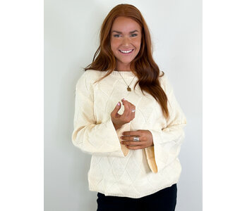 IVORY BOAT NECK SWEATER