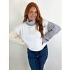 WHITE COLORBLOCK SWEATER TANK