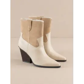  BEIGE 2-TONED BOOTIE