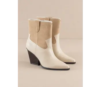 BEIGE 2-TONED BOOTIE