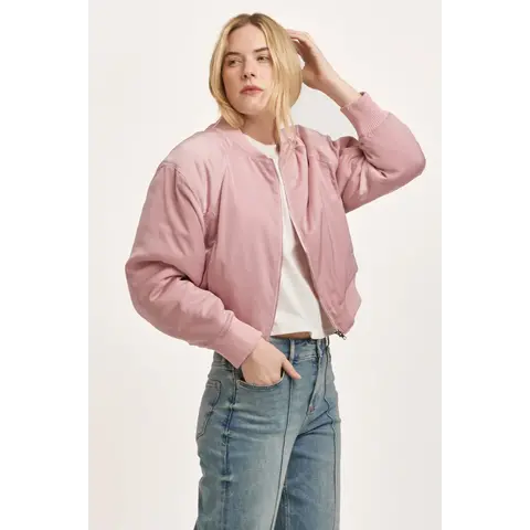 SATIN PINK JACKET - SAMARIA