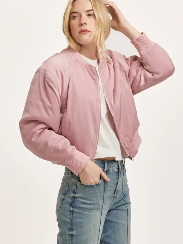 SATIN PINK JACKET - SAMARIA