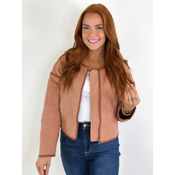  RUST ZIP UP JACKET