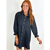 BUTTON DOWN LONG SLV DENIM DRESS