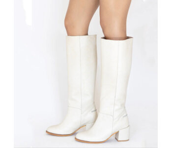 Cleo Knee High Boot- OFF WHITE