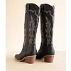 BLACK EMB COWBOY BOOT