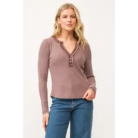  LUNA THERMAL TOP - MARRON