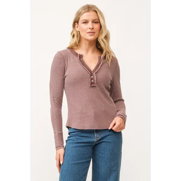  LUNA THERMAL TOP - MARRON