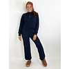 NAVY WIDE LEG PANT SET
