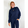 NAVY WIDE LEG PANT SET