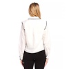 White/Blk Edge Stitch Top