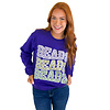 Mardi Gras Beads Purple Sweatshirt