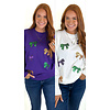 MARDI GRAS BOW SWEATER