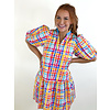 GINGHAM PUFF SLEEVE DRESS