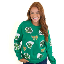  ST PATRICK SEQUIN PATCH SWEATSHIRT