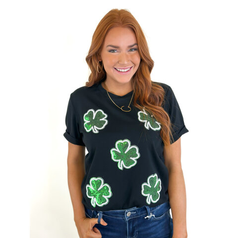 FOUR LEAF CLOVER GRPAHIC TEE