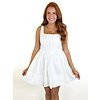 IVORY SQUARE NECK CORSET DRESS