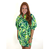 BOLD VINES PLACKET YOLK TRIM DRESS