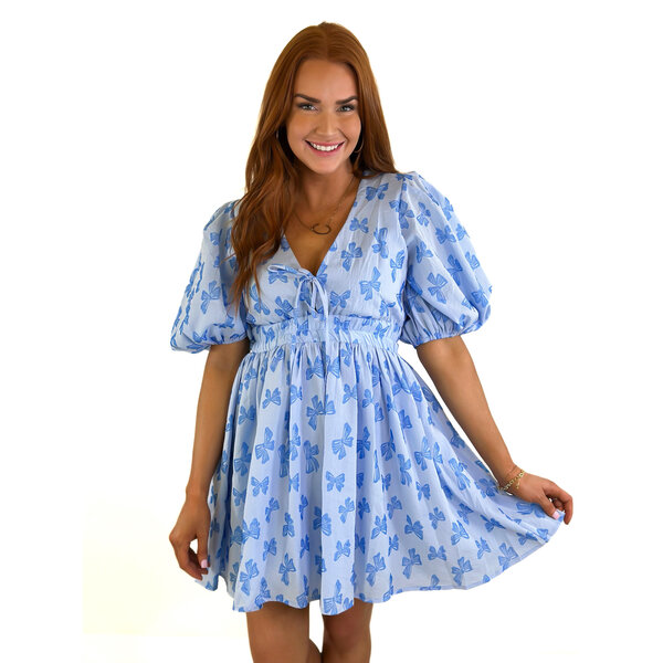  BLUE BOW DRESS