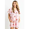 PINK STRIPE POPPY SHIRT DRESS