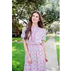 PARIS FORAL RUFFLE MAXI DRESS