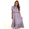 PARIS FORAL RUFFLE MAXI DRESS