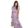 PARIS FORAL RUFFLE MAXI DRESS