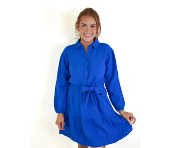 BLUEJAY BALOON SLEEVE COLLARED TIERED DRESS