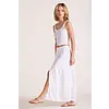 WHITE TIERED MAXI SKIRT