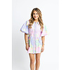 PASTEL FLORAL POPLIN SHIRT DRESS