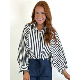  ALY DOLMAN SLEEVE STRIPPED TOP