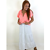 SHIRRED HENEY NEON CORAL