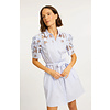 Clarette Dress- Blue Mirco Stripe
