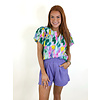 PUFF SLEEVE WATERCOLOR BLOUSE