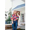 MULTI MODERN POP RUFFLE SLV TOP