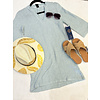 POWDER BLUE VNECK TUNIC
