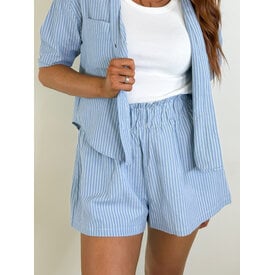 SINCERLY OURS BLUE STRIPE SHORT